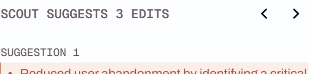 Warm gray source and suggestion labels.