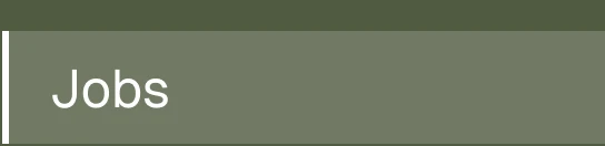 Olive sidebar with the selected Jobs item.